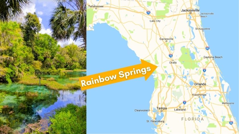 Map of Rainbow Springs State Park Florida