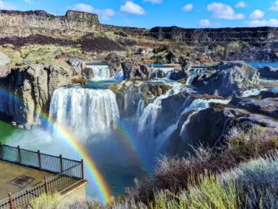 Rainbow over Shoshone Falls State Park Twin Falls Idaho 2