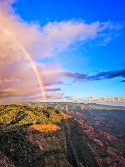 Rainbow over Waimea Canyon Kauai Hawaii 3