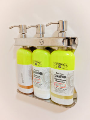 Refillable shampoo dispenser at hotel Jacksonville FL 1