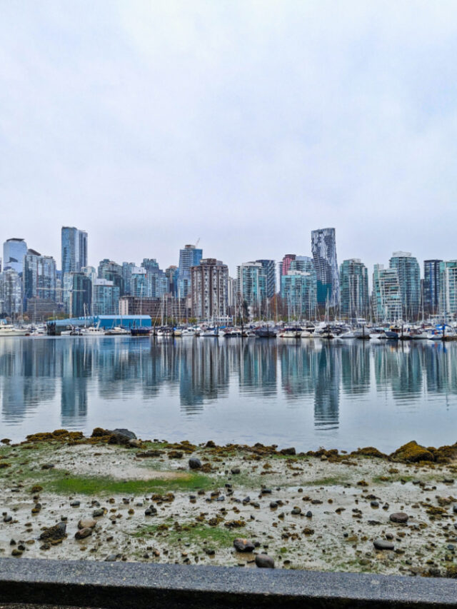 Reflections of Downtown Vancouver from Stanley Park Vancouver BC 1
