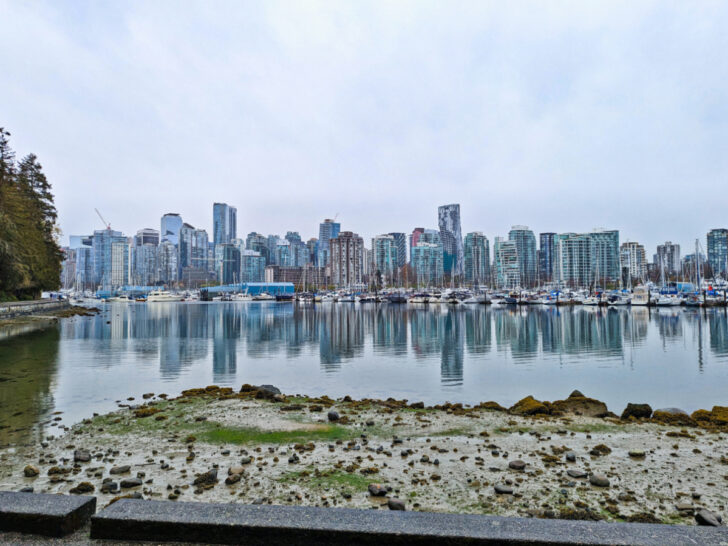 Reflections of Downtown Vancouver from Stanley Park Vancouver BC 1
