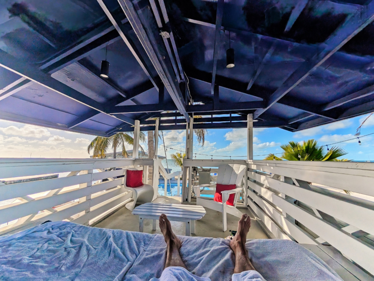Relaxing in Pavilion at Casa Morada Resort on Islamorada Florida Keys 1