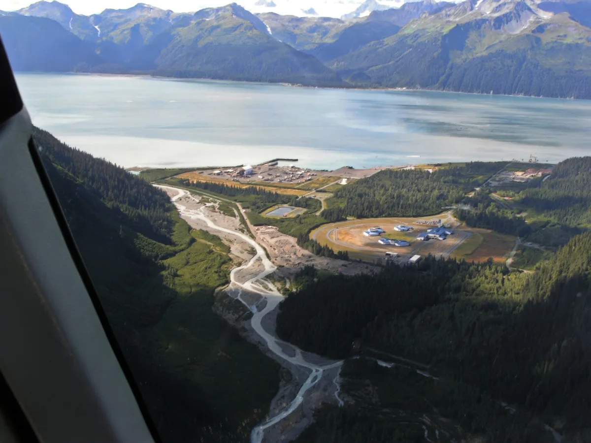 Resurrection Bay from the Air at Godwin Glacier Helicopter Tour Seward Alaska