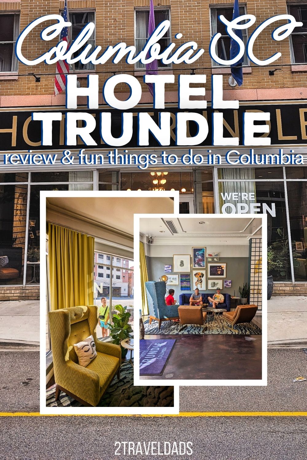 The Hotel Trundle in downtown Columbia SC is one of the most unique family-friendly boutique hotels we've stayed at. This historic collection of building is in the heart of the South Carolina capital city with fun and food all around.