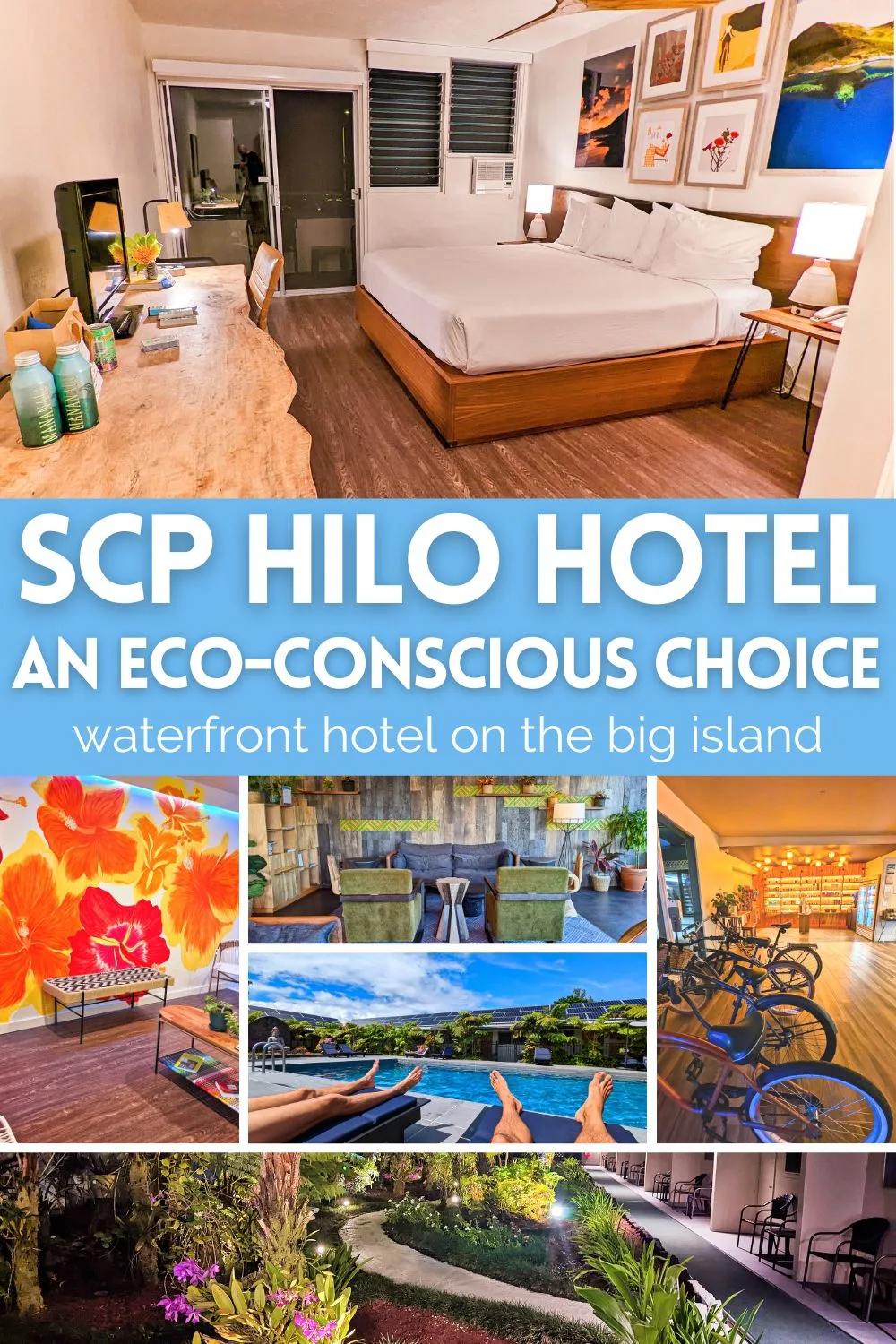 Top pick for an eco-conscious, community focused hotel on the Big Island of Hawaii, the SCP Hilo Hotel is a wonderful retreat. Located on the waterfront and near the airport, this hotel is beautiful, peaceful and a thoughtful choice when visiting Hawaii.