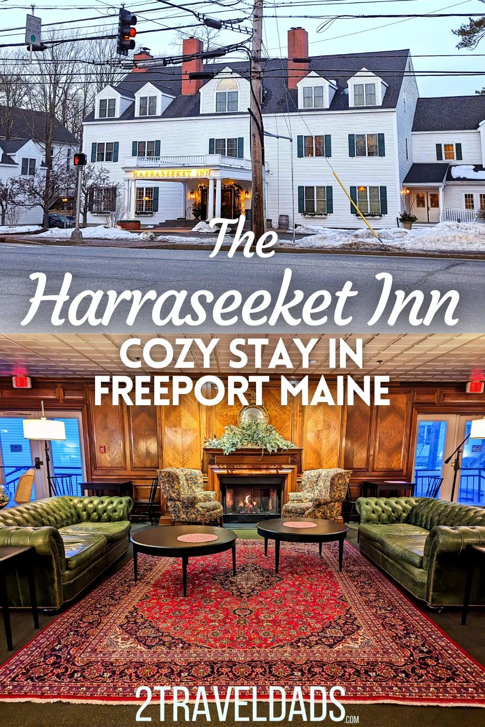 The Harraseeket Inn in Freeport, Maine is one of the coziest, peaceful places we've stayed. Get the details on staying at the Harraseeket, things to do in Freeport, and ideas for visiting Maine in any season.