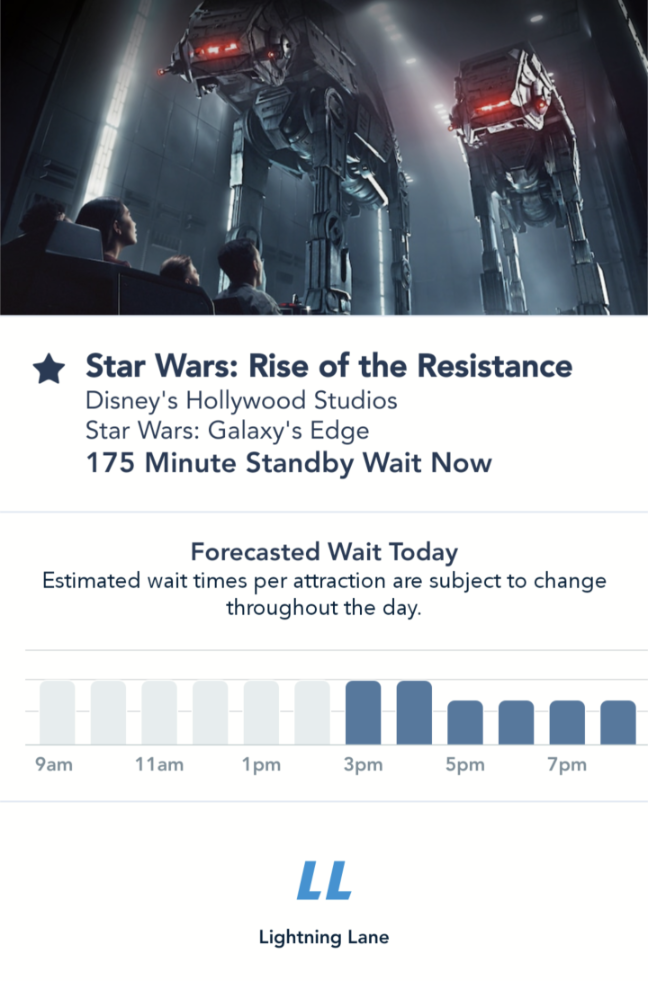 Rise of the Resistance Star Wars Galaxys Edge Lightning Lane
