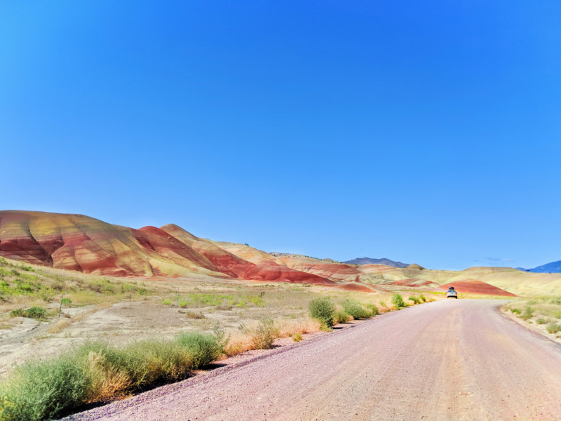 Road Driving into Painted Hills John Day Fossil Beds NM Oregon 4b