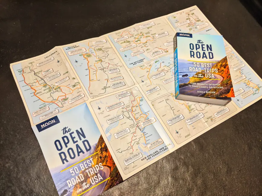 Road Trip Map from Moon Guides Open Road Best USA Road Trips 1