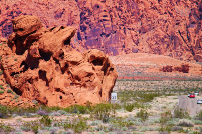 Road entering Valley of Fire State Park Las Vegas Nevada 1