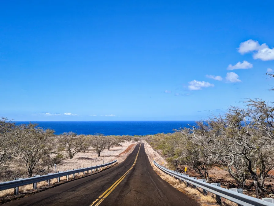 Road into Kapaa Beach Park West Side Big Island Hawaii 1