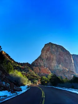 Road into Kolob Canyons Zion National Park Utah 1