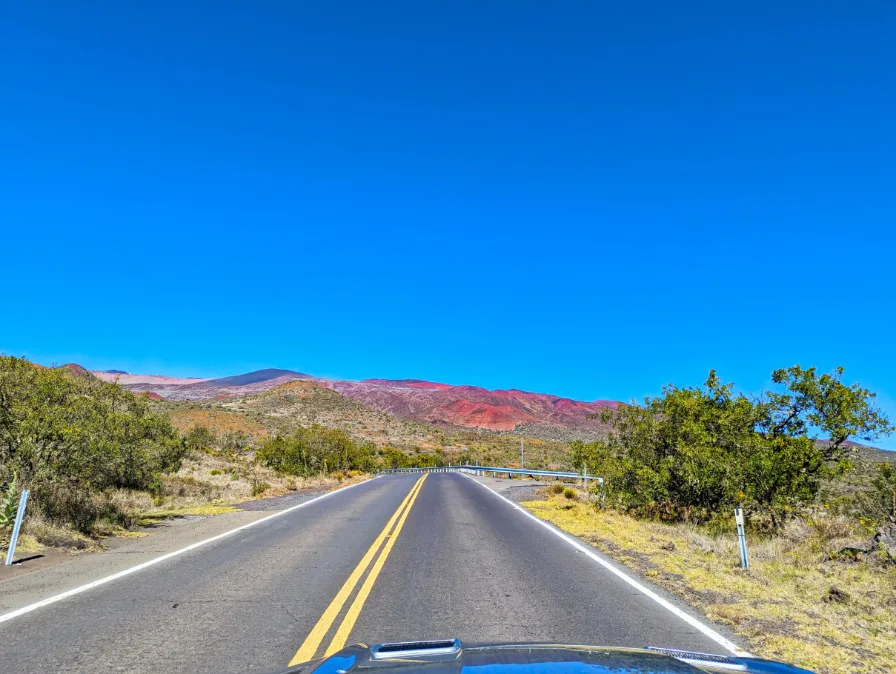 Road to Mauna Kea with Snow Big Island Hawaii 1