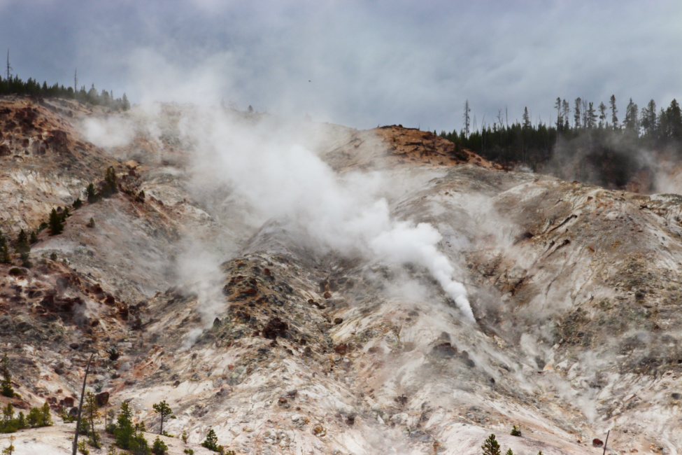 Roaring Mountain in Norris Valley Yellowstone National Park Wyoming 3