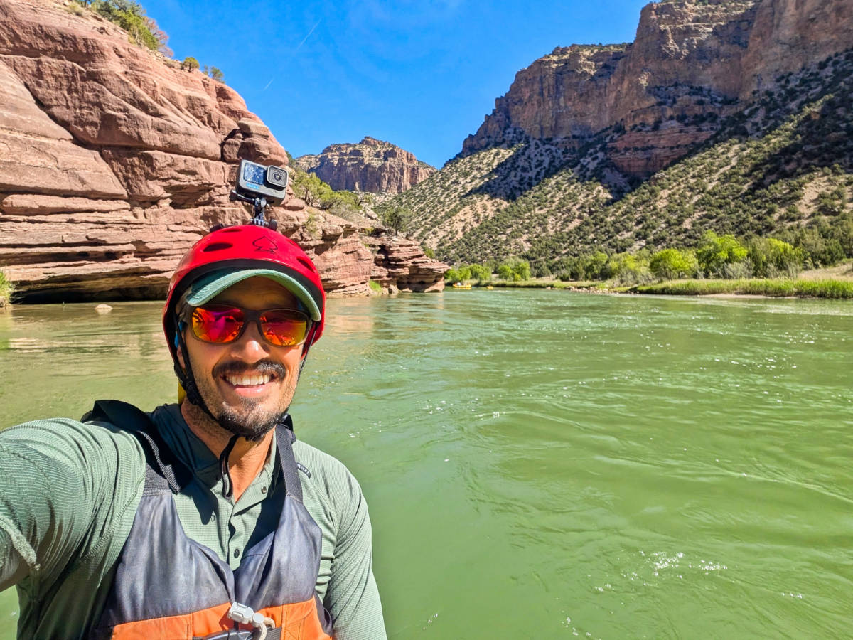 Rob Taylor Rafting on Green River with OARS in Gates of Lodore Dinosaur National Monument Utah 2