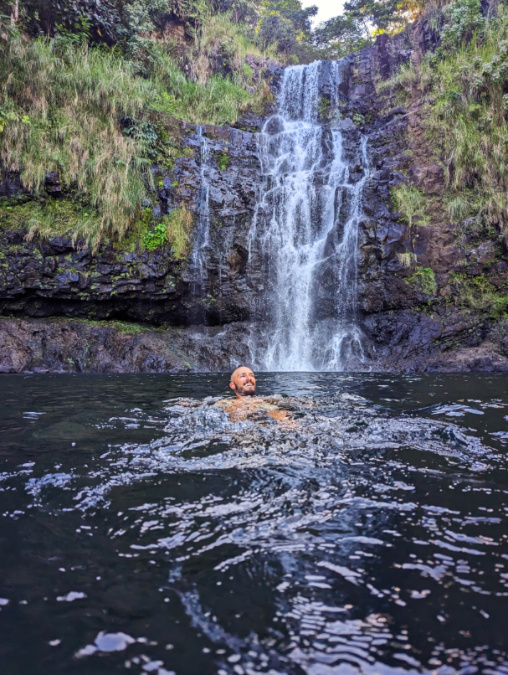 Rob Taylor Swimming at Kulaniapia Falls Hilo Big Island Hawaii 2