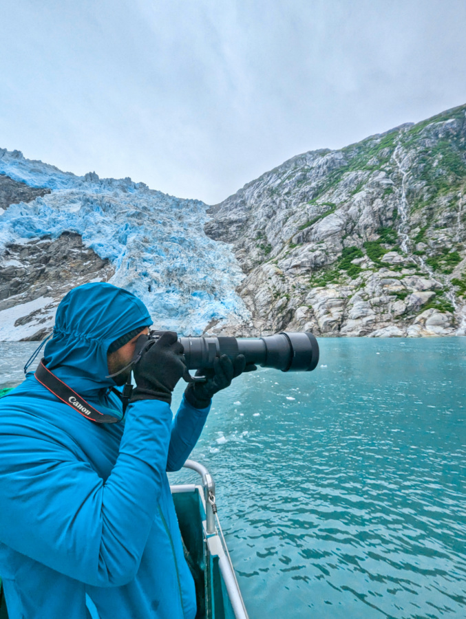 Rob Taylor Taking Photos at Northwestern Glacier in Kenai Fjords National Park Alaska 1