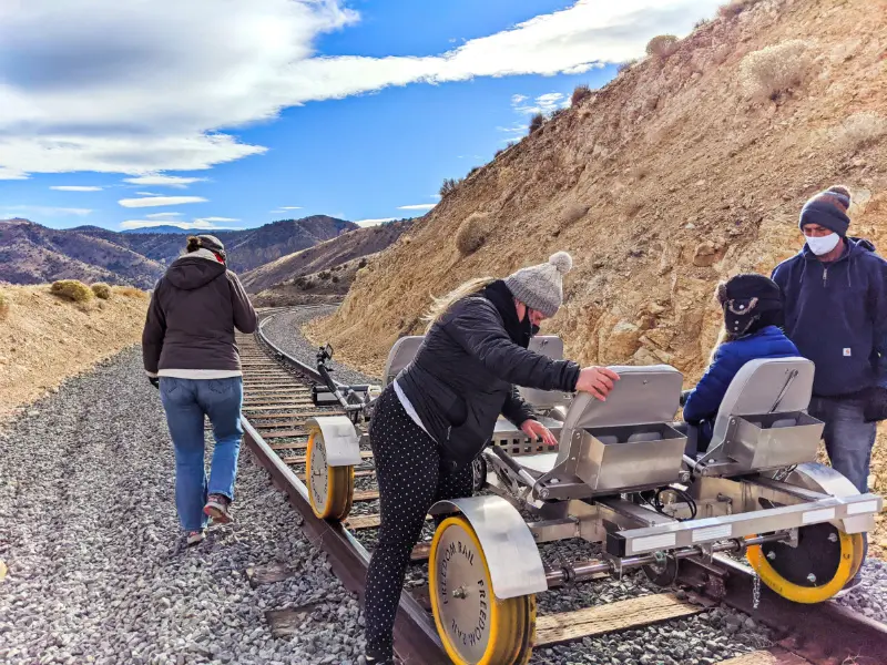 Rob Taylor and Friends at V&T Railway Rail Biking Carson City Nevada 2020 2