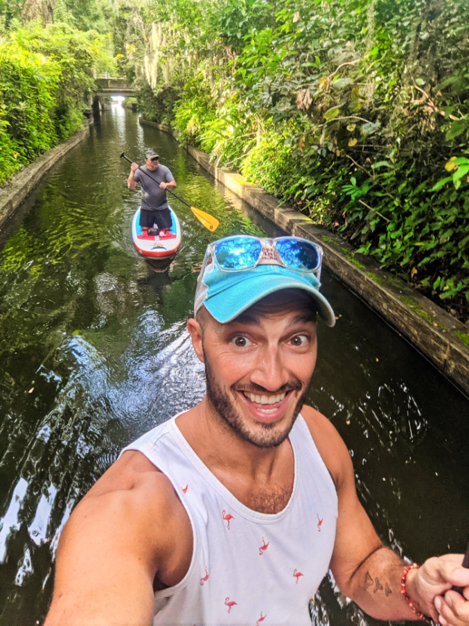 Rob Taylor and Matt SUP Paddling Winter Park Chain of Lakes Orlando Florida 1
