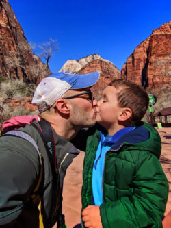 Rob Taylor and son at Zion National Park Utah 1