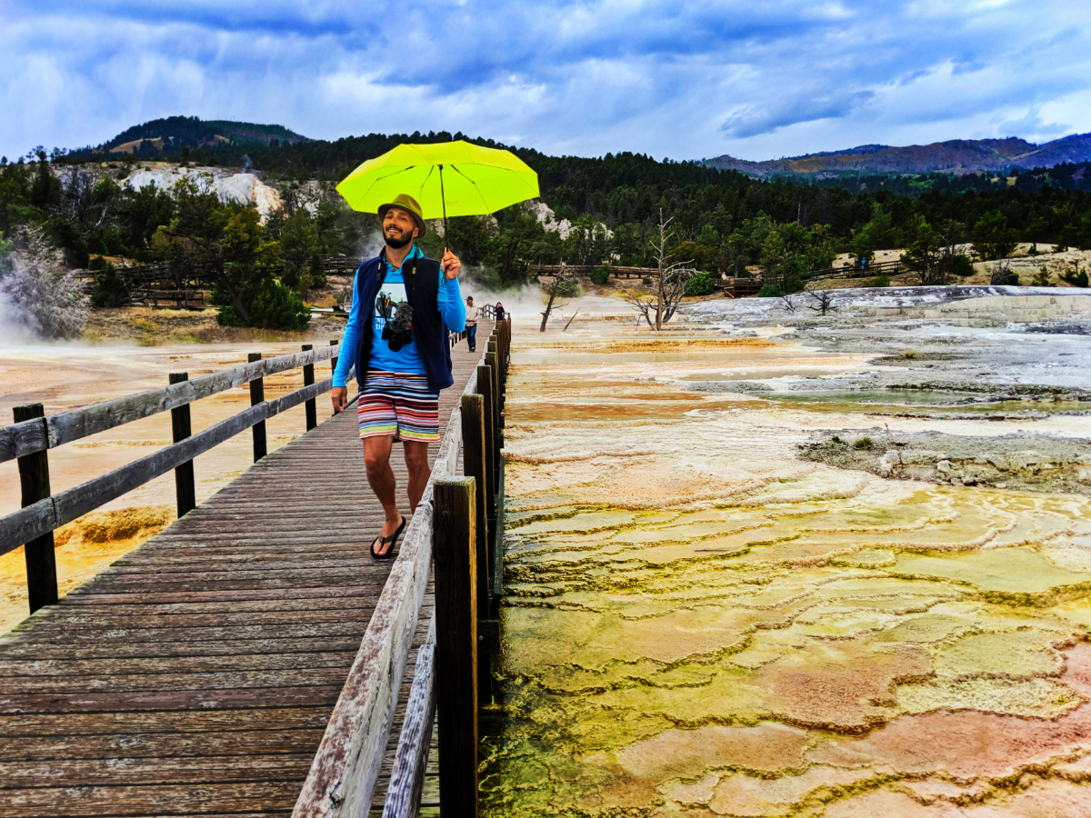 Rob Taylor at Canary Spring Mammoth Hot Springs Yellowstone National Park 3