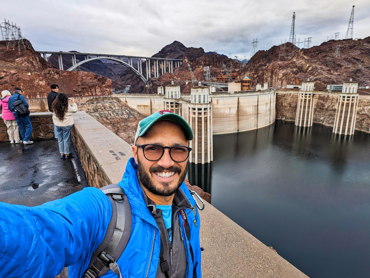 Rob Taylor at Hoover Dam from Arizona Side 1