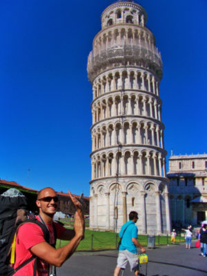 Rob Taylor at Leaning Tower of Pisa and Santa Maria Assunta Pisa Italy 1