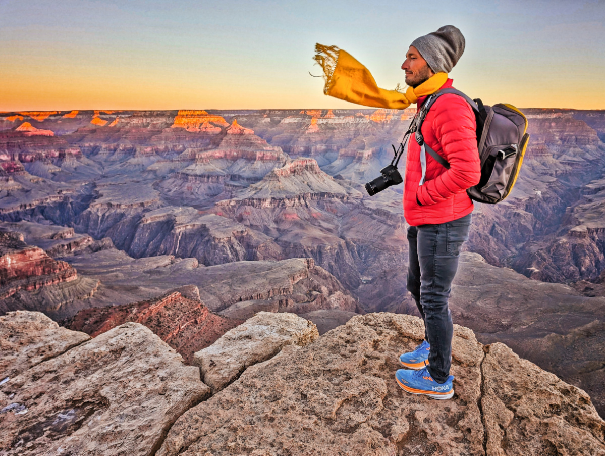 Rob Taylor at Sunrise at Yavapai Point Grand Canyon National Park Arizona 3