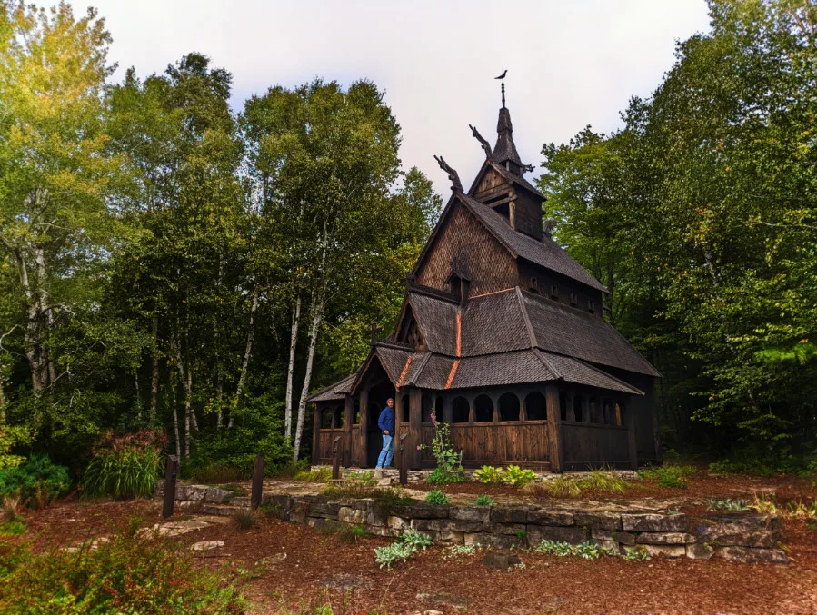 Rob Taylor at Washington Island Stavkirke Church Door County Wisconsin 1