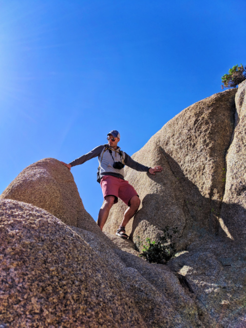 Rob Taylor bouldering at Live Oak Joshua Tree National Park California 1