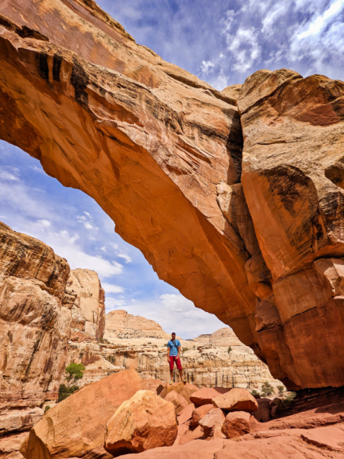 Rob Taylor hiking at Hickman Natural Bridge Capitol Reef National Park Fruita Utah 2