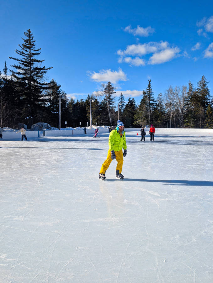 Rob Taylor ice skating at Sugarloaf Outdoor Center Carrabassett Valley Maine 3