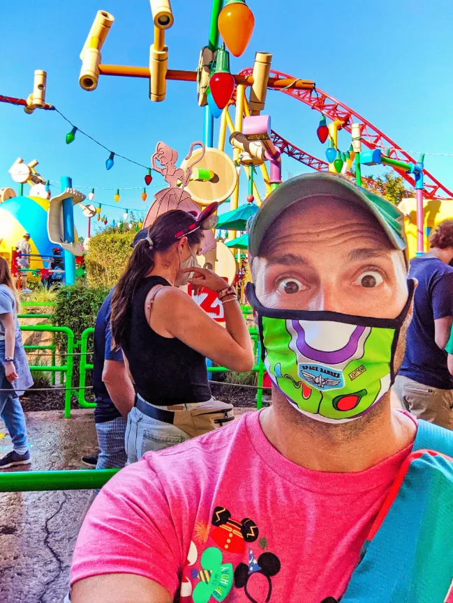 Rob Taylor in Mask at Hollywood Studios Disney World Orlando 1