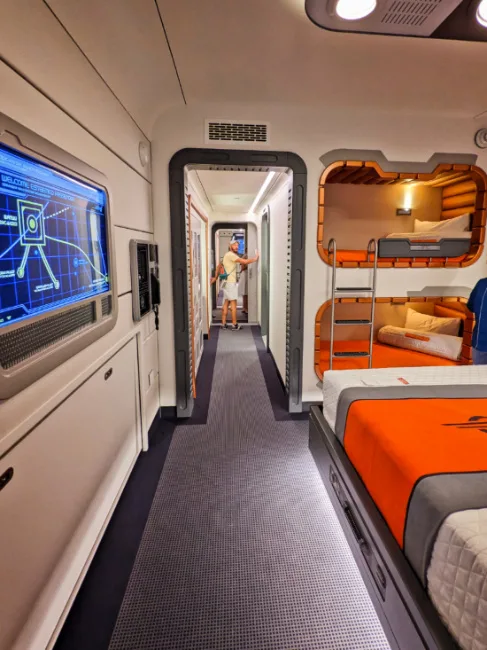 Rob Taylor in Room on Star Wars Galactic Starcruiser Walt Disney World 1