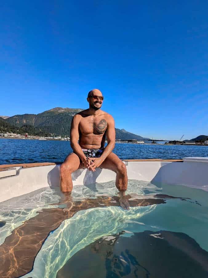 Rob Taylor on Hot Tub Boat Tour with IntoAK Juneau Alaska 3