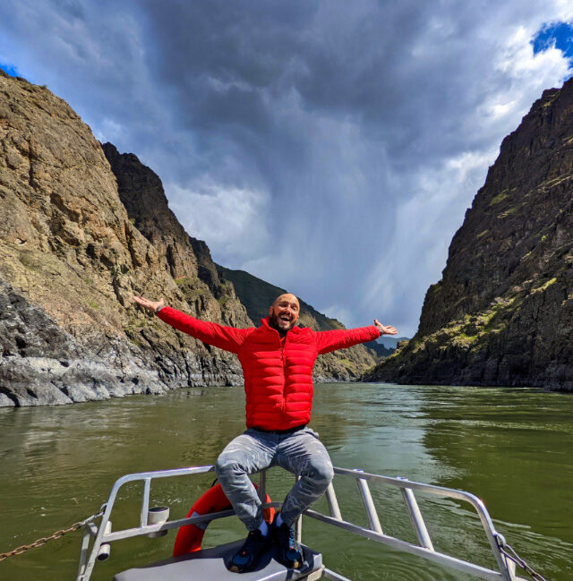 Rob Taylor on Jet Boat on Snake River in Hells Canyon Lewiston Clarkston Idaho Washington 7