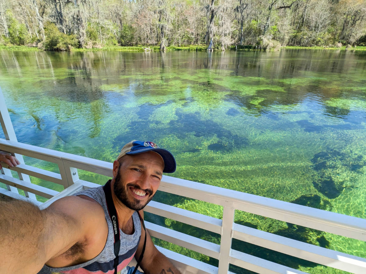 Rob Taylor on Jungle Cruise Boat Tour at Edward Ball Wakulla Springs State Park Tallahassee Florida 1