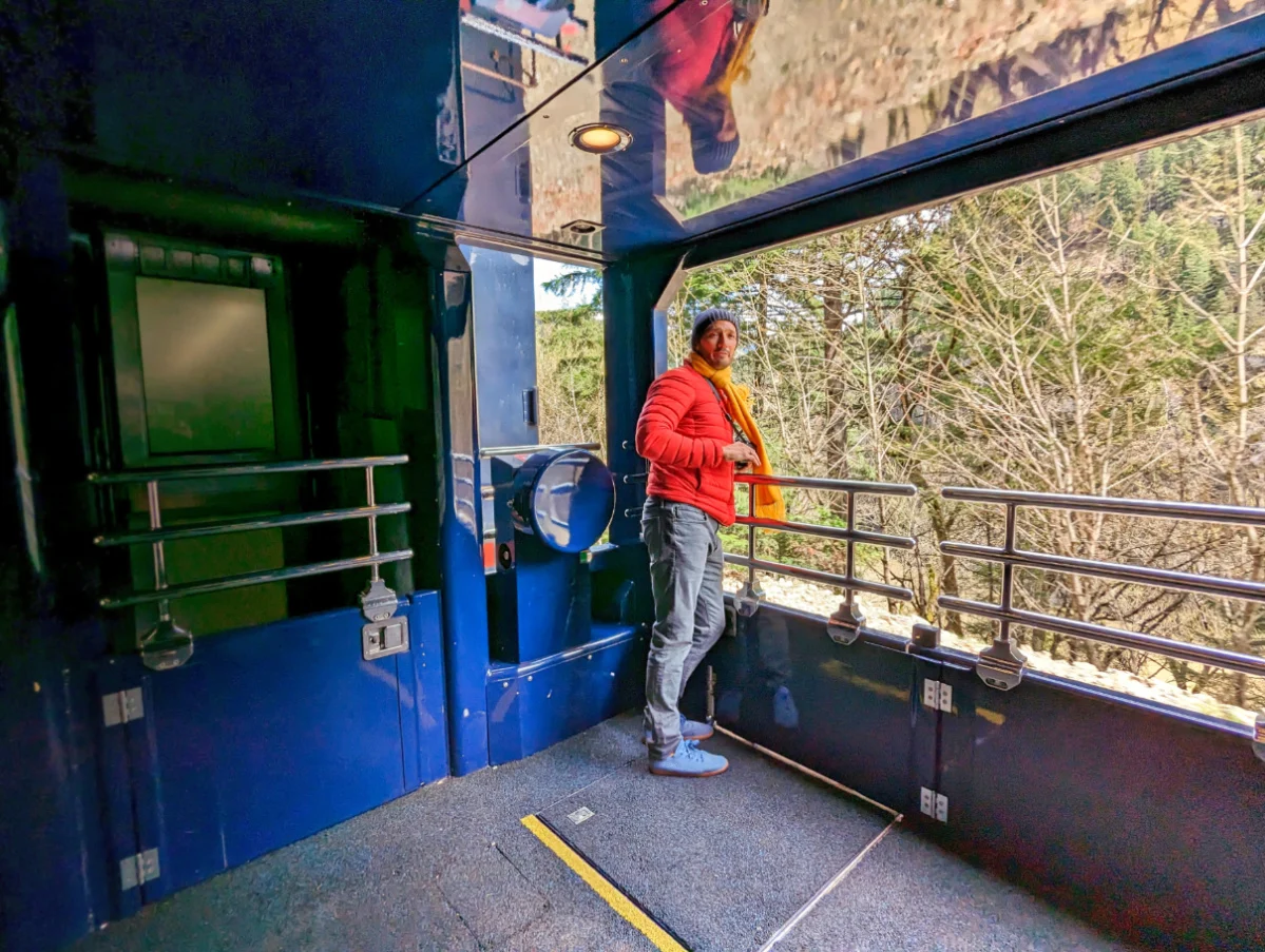 Rob Taylor on Outdoor Platform of Rocky Mountaineer GoldLeaf First Passage to the West Train 6