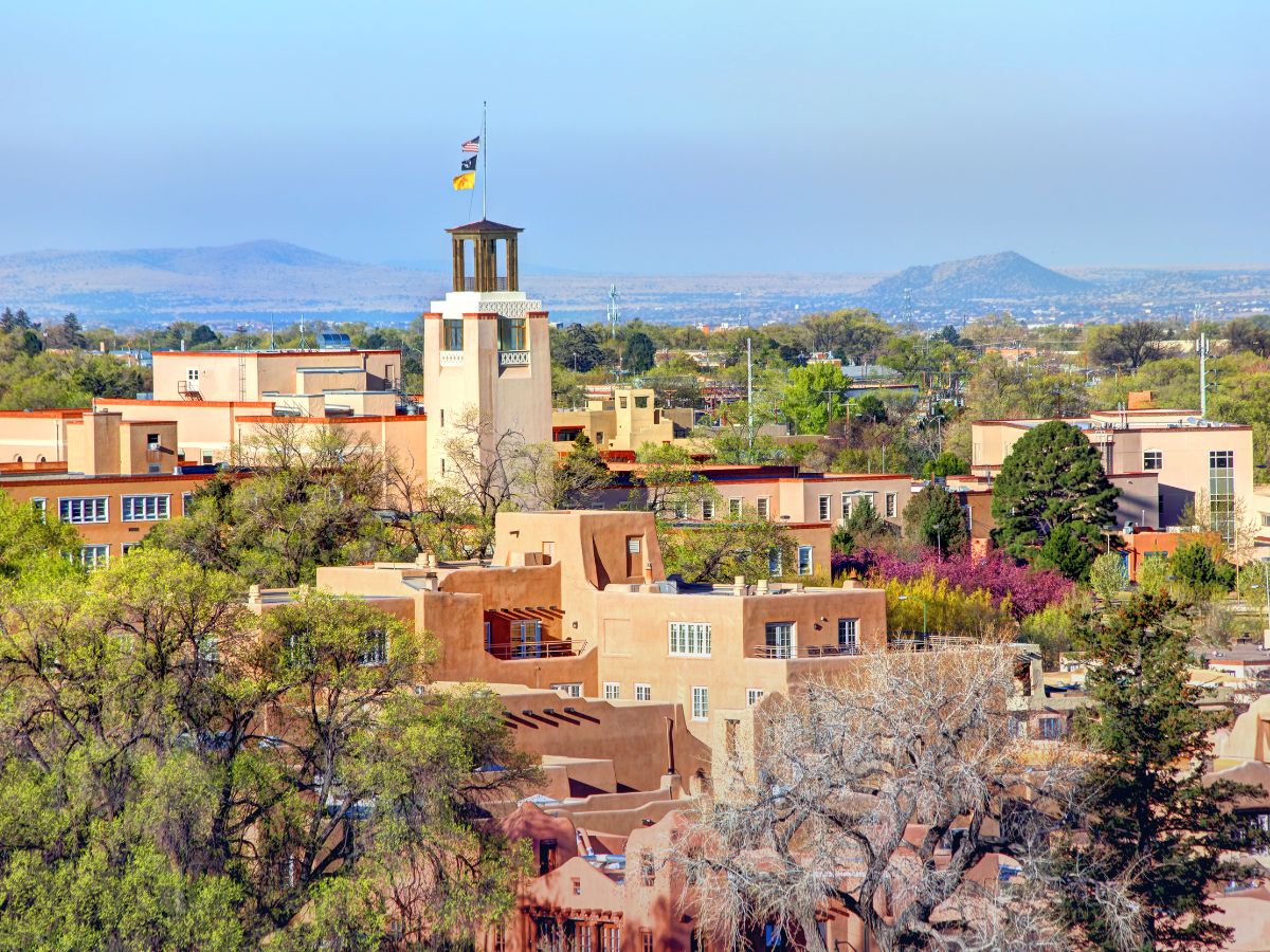Rooftops of Old Town Santa Fe New Mexico 1