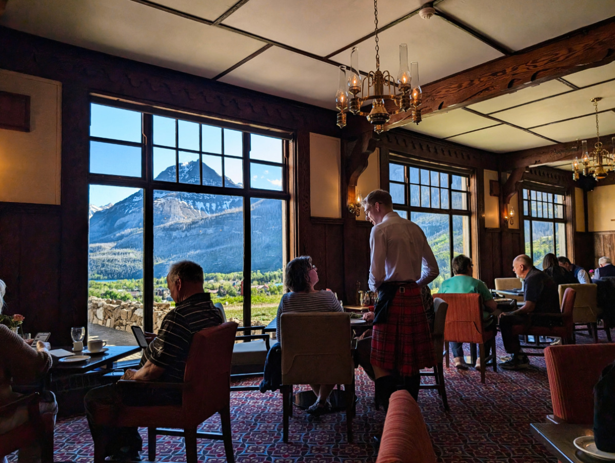 Royal Stewart dining Room at the Prince of Wales Hotel in Waterton Lakes National Park Alberta Canada 2