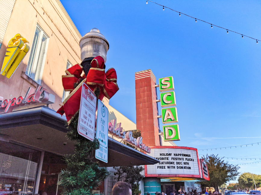 SCAD Theater at Christmas on Broughton Downtown Savannah Georgia 1