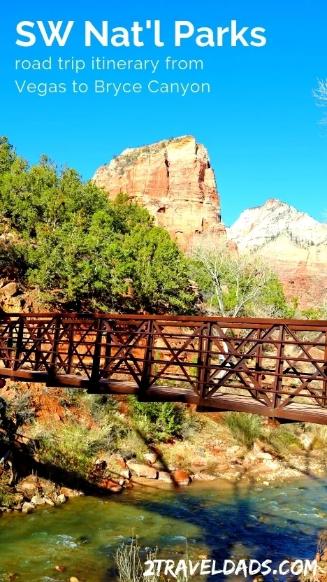 Starting in Las Vegas, a Utah National Parks road trip through Zion, Bryce, Cedar Breaks and more is a perfect spring break family vacation. Includes desert and history stops in Las Vegas and beyond.
