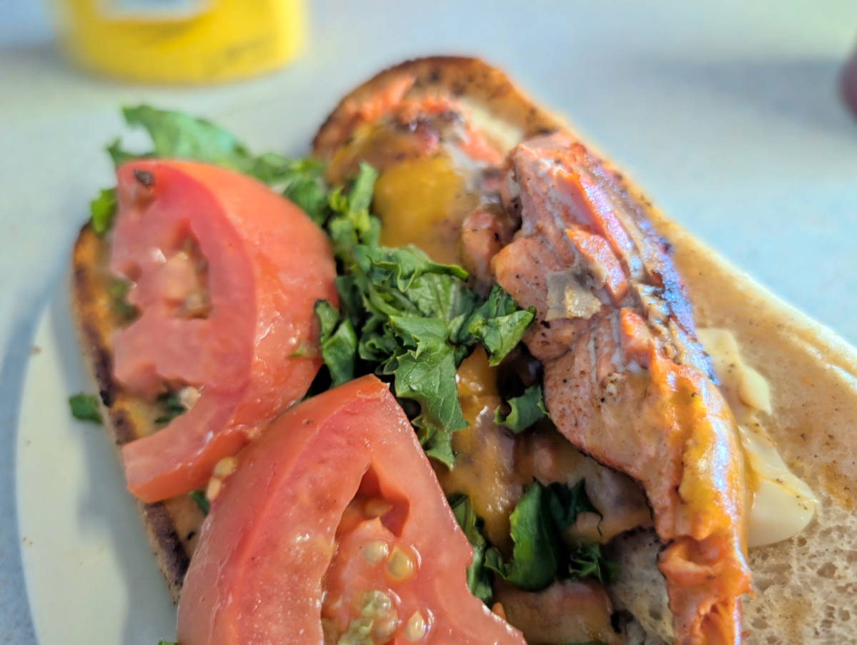Salmon Hoagie at Lighthouse Grill in Haines Alaska 1