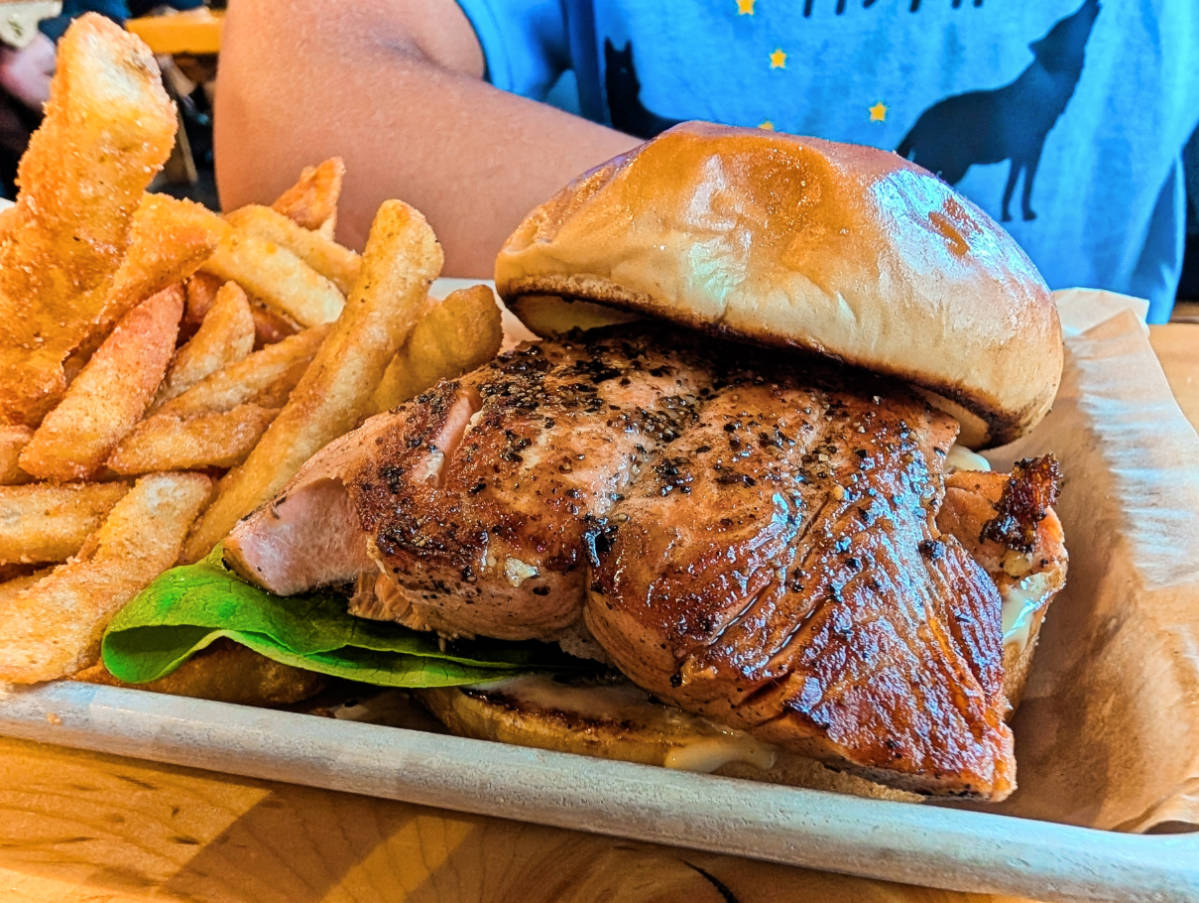 Salmon Sandwich at Fish House Restaurant Ketchikan Alaska 1