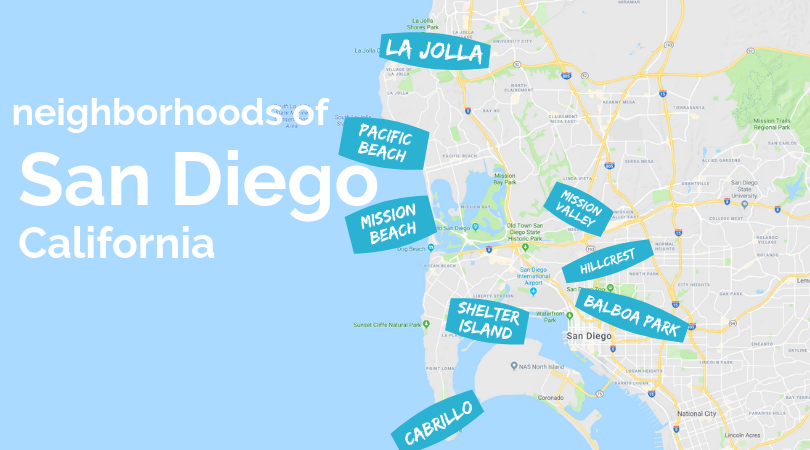 Map Of San Diego Neighborhoods San Diego Map - 2 Travel Dads