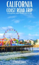 Make time for a stop at the Santa Monica Pier on your California Coast road trip. Complete plan from the Redwoods to San Diego. #California #roadtrip