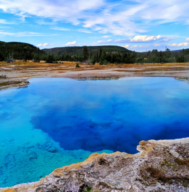 Sapphire Pool at Biscuit Basin Geysers Yellowstone National Park Wyoming 2