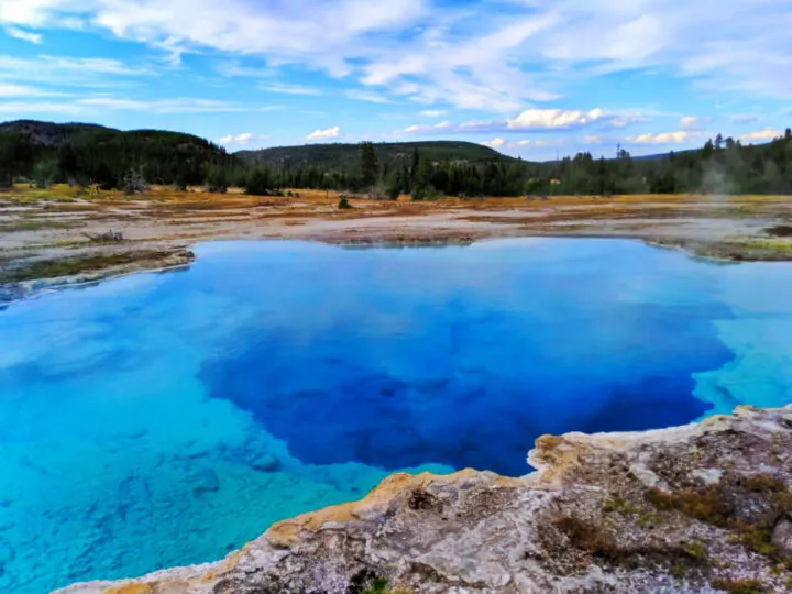 Sapphire Pool at Biscuit Basin Geysers Yellowstone National Park Wyoming 2