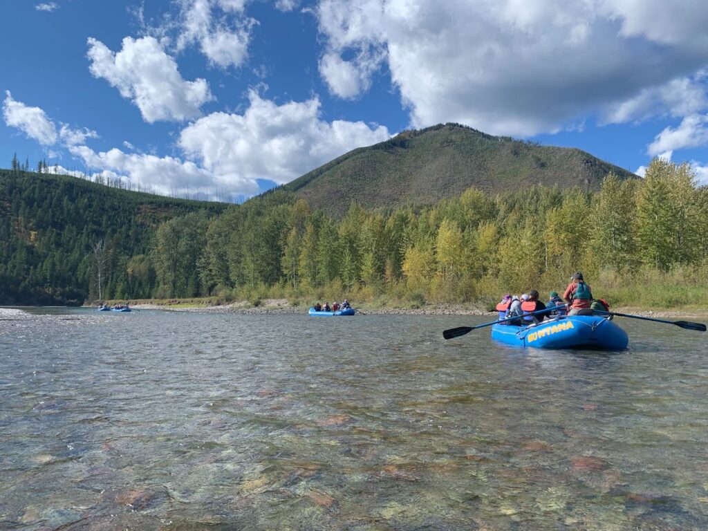 Fall Fly Fishing from Float Boat on North Fork of Flathead River